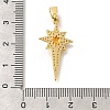 Brass Cubic Zirconia Pendants KK-M295-09G-3