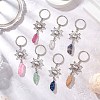 Natural Quartz & Alloy Keychain KEYC-JKC01147-2