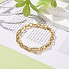 Brass Cable Chain Bracelet with Clear Cubic Zirconia Locking Carabiner for Men Women BJEW-JB08918-2