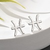 S925 Sterling Silver Stud Earrings EJEW-K303-01S-12-1