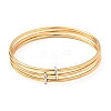 304 Stainless Steel Multi-strand Bangles BJEW-K271-02G-3