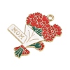 Mother's Day Alloy Enamel Pendants FIND-E054-04C-2