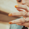 Stainless Steel DIY Nail Art Templates MRMJ-WH0098-014-6