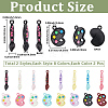 32Pcs 16 Styles Alloy Enamel Pendants FIND-SC0022-91-2