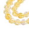 Transparent Crackle Glass Beads Strands GLAA-Q108-03A-02-3