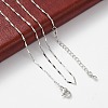 Brass Link Chain Necklaces for Women NJEW-D302-35P-1