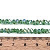 Electroplate Transparent Glass Beads Strands GLAA-N021-4mm-27-2