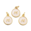 Rack Plating Brass Enamel Charms KK-C063-15G-1