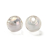 Transparent UV Plating Rainbow Iridescent Acrylic Beads OACR-P015-03L-2
