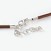 Faux Suede Cord Necklace Making MAK-L007-02B-2