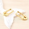 Brass Lock Hoop Earrings EJEW-Z121-03G-3