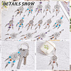 30Pcs 5 Styles Woven Net/Web with Wing Tibetan Style Alloy Pendant Decorations HJEW-AB00258-4