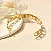 304 Stainless Steel Open Cuff Bangles for Women BJEW-Z083-02G-06-3