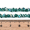 Electroplate Transparent Glass Beads Strands X-GLAA-N021-4mm-05-4