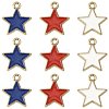 20Pcs 3 Colors Alloy Enamel Pendants ENAM-FS0003-53-1