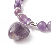 Natural & Synthetic Gemstone Beads Stretch Bracelets BJEW-JB09206-5