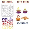 Globleland 1Pc Coffee Theme Carbon Steel Cutting Dies Stencils DIY-GL0004-58-3