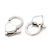 Heart Brass Enamel Lobster Claw Clasps KK-Z147-02P-02A-2