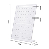 72-Hole Acrylic Slant Back Earring Display Stands EDIS-WH0021-33B-2