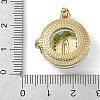 Brass Micro Pave Cubic Zirconia with Glass Pendents KK-Q815-05G-3