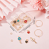 DIY Heart Padlock & Key Wine Glass Charm Making Kit DIY-BBC0001-18-7
