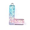 Transparent Epoxy Resin Pendants CRES-S364-002L-1