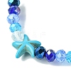 Electroplated Glass Beaded Stretch Bracelets BJEW-JB10900-4