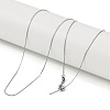 0.5MM 201 Stainless Steel Chain Adjustable Slider Necklaces for Women Men NJEW-H042-08P-A-1