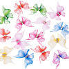 56Pcs 8 Colors Cloth Butterfly Ornament Accessories DIY-TA0014-28-1