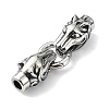 Tibetan Style 304 Stainless Steel Spring Gate Rings FIND-Z046-04AS-04-2