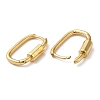 Rack Plating Brass Oval Hoop Earrings for Women EJEW-Z019-06G-2