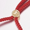 Nylon Twisted Cord Bracelet Making MAK-F019-01G-2