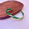 Wave Acrylic & CCB Plastic Cuff Bangles for Women FS-WGC603E-03-1