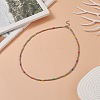 Glass Seed Beaded Necklaces for Women NJEW-JN04228-2