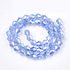 Electroplate Glass Beads Strands EGLA-Q118-6mm-B04-2