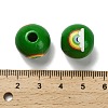 St. Patrick's Day Series Printed Schima Wood European Beads WOOD-V002-01I-3