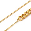 Men's Aluminum & Brass Cuban Link Chain Necklaces NJEW-JN03036-3