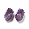Natural Amethyst Double Terminal Pointed Pendants G-C007-02A-08-3