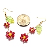 3Pairs Electroplate Glass Dangle Earrings EJEW-TA00652-6
