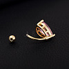 Teardrop 316L Surgical Stainless Steel Pave Cubic Zirconia Curved Barbell Belly Rings FS-WG221AF-01-2
