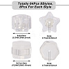 64Pcs 8 Style Silicone Ear Nuts SIL-KS0001-01-2