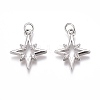 Brass Micro Pave Clear Cubic Zirconia Pendants X-ZIRC-O035-22P-1