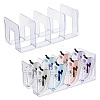 4 Girds Plastic Shoes Display Organizer Holder ODIS-WH0099-122-1