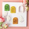 4Pcs 4 Styles Mother's Day Plastic Clay Pressed Molds Set CELT-YW0001-01-5