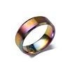 Titanium Steel Wide Band Finger Rings for Women Men RJEW-WH0009-13H-M-1