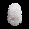 Natural White Jade Carved Pendants G-S384-01K-1