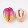 Spray Painted Natural Cowrie Shell Beads X-SHEL-S274-01B-2