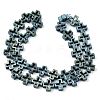 Electroplated Natural Lava Rock Beads Strands G-K388-02C-1