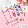 8Pcs 4 Colors Iron Bar Beadable Keychain for Jewelry Making DIY Crafts FIND-YW0005-17-5