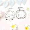 2Pcs 2 Styles 304 Stainless Steel Cable & Paperclip Chain Bracelets Multi-layered Bracelets BJEW-JB12331-1
